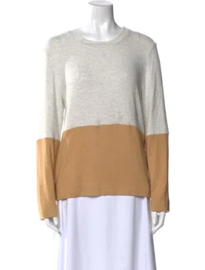 Pre-owned Leset Colorblock Pattern Crew Neck Sweatshirt In Neutral