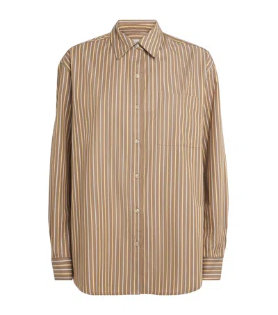 Leset Cotton-blend Yoshi Shirt In Brown