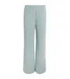 Leset Cotton Pointelle Lounge Trousers In Green