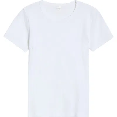 Leset Laura Margo Recycled Cotton-jersey T-shirt In White