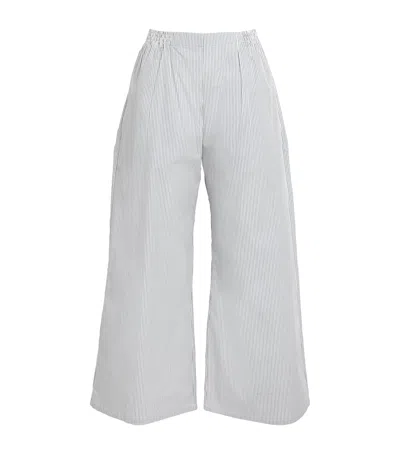 Leset Cotton Striped Yoshi Trousers In Blue