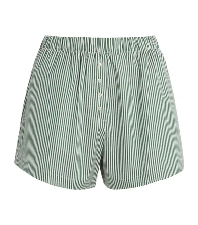 Leset Cotton Yoshi Boxer Shorts In Green