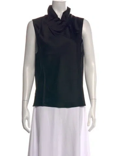 Pre-owned Leset Cowl Neck Sleeveless Top W/ Tags In Black