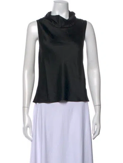 Pre-owned Leset Cowl Neck Sleeveless Top W/ Tags In Black