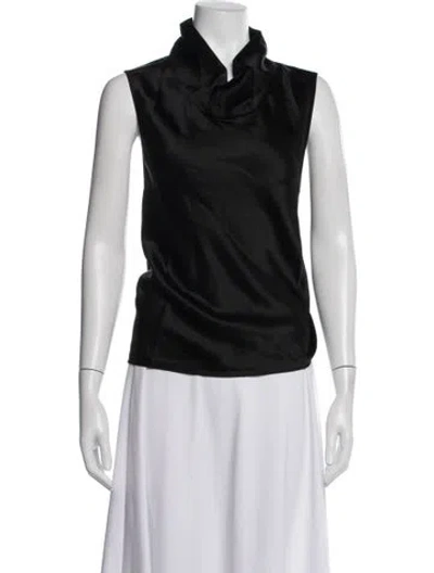 Pre-owned Leset Cowl Neck Sleeveless Top W/ Tags In Blue
