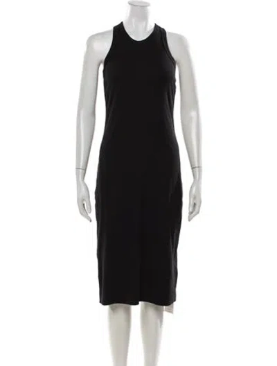 Pre-owned Leset Crew Neck Knee-length Dress In Black