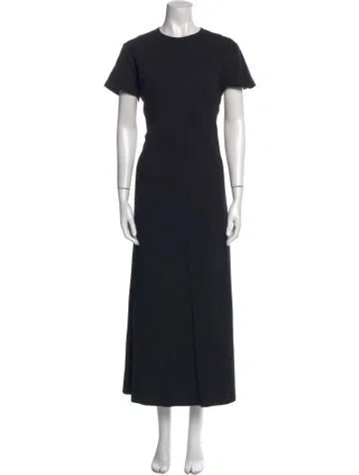 Pre-owned Leset Crew Neck Long Dress In Black