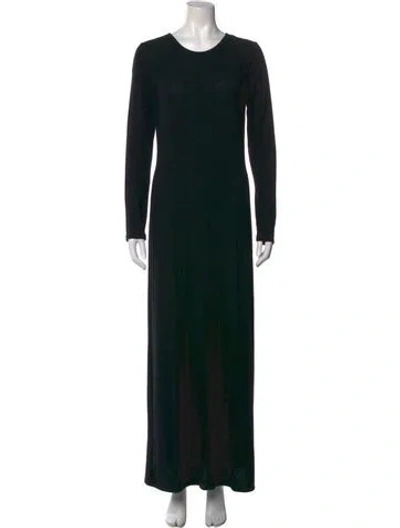 Pre-owned Leset Crew Neck Long Dress In Black