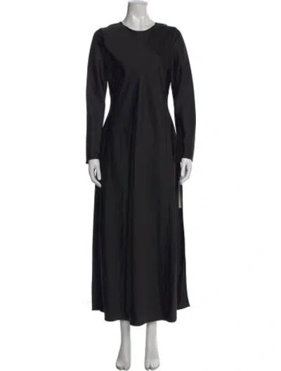 Pre-owned Leset Crew Neck Long Dress In Black