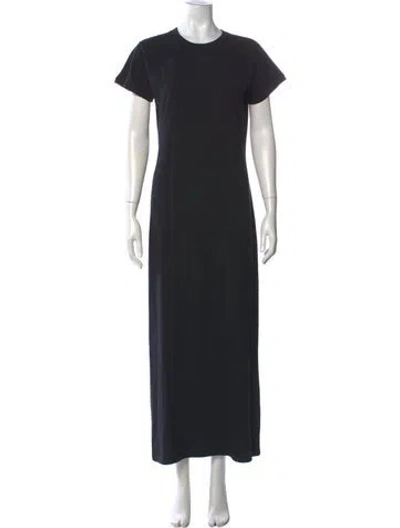 Pre-owned Leset Crew Neck Long Dress In Black