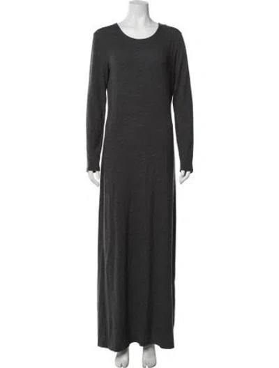 Pre-owned Leset Crew Neck Long Dress In Black