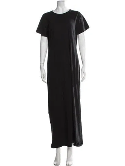 Pre-owned Leset Crew Neck Long Dress In Black