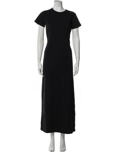 Pre-owned Leset Crew Neck Long Dress In Blue