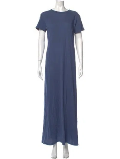 Pre-owned Leset Crew Neck Long Dress In Blue