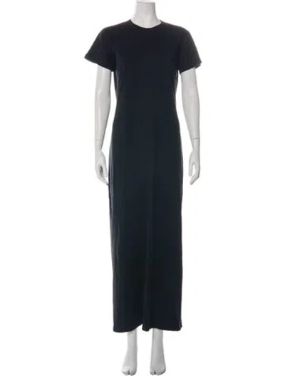 Pre-owned Leset Crew Neck Long Dress In Blue