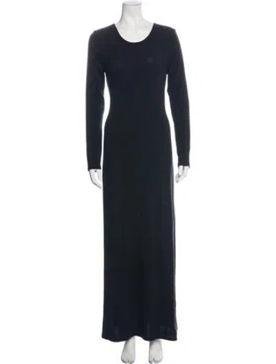 Pre-owned Leset Crew Neck Long Dress In Blue