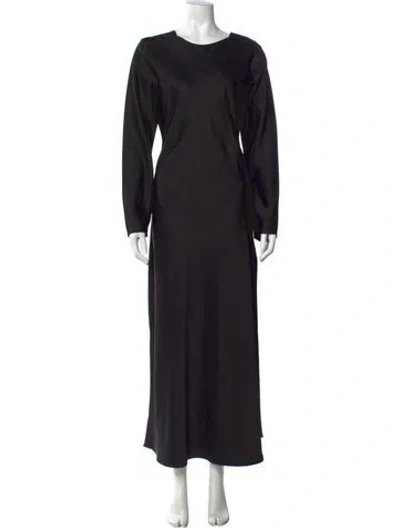 Pre-owned Leset Crew Neck Long Dress W/ Tags In Black
