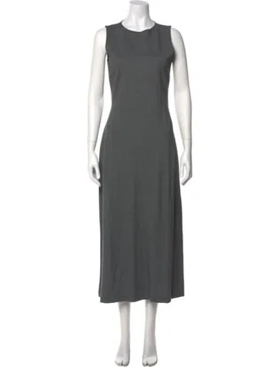 Pre-owned Leset Crew Neck Long Dress W/ Tags In Gray