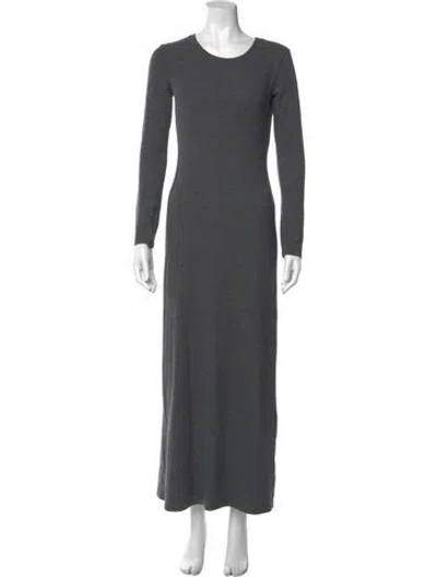 Pre-owned Leset Crew Neck Long Dress W/ Tags In Gray