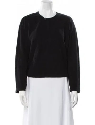 Pre-owned Leset Crew Neck Long Sleeve Sweatshirt In Black