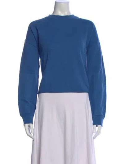 Pre-owned Leset Crew Neck Long Sleeve Sweatshirt In Blue