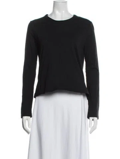 Pre-owned Leset Crew Neck Long Sleeve Top In Blue