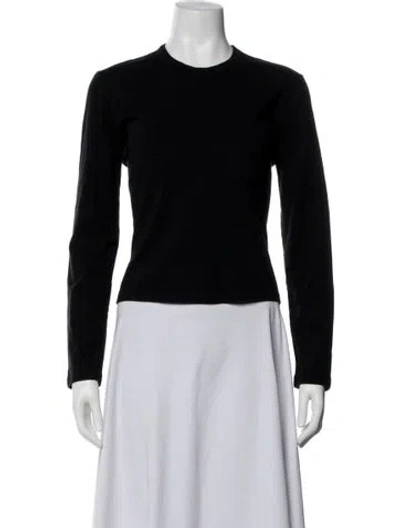 Pre-owned Leset Crew Neck Long Sleeve Top In Blue