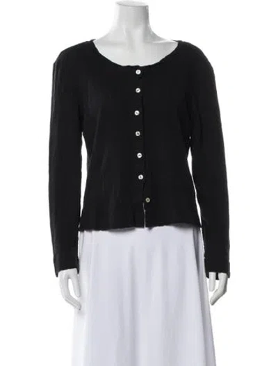 Pre-owned Leset Crew Neck Long Sleeve Top In Gray