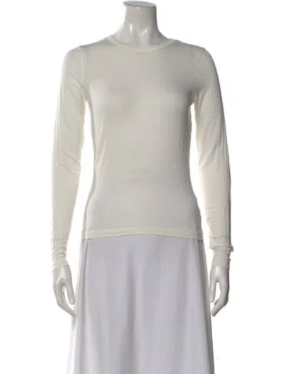 Pre-owned Leset Crew Neck Long Sleeve Top In Gray