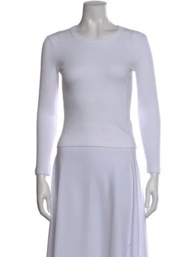 Pre-owned Leset Crew Neck Long Sleeve Top In Gray