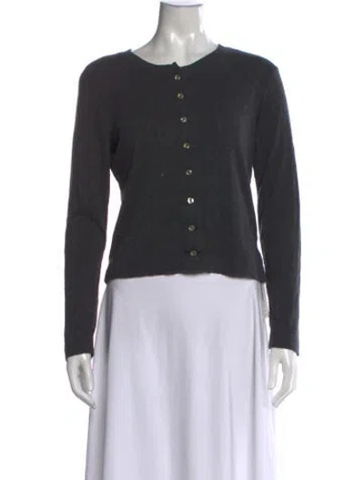 Pre-owned Leset Crew Neck Long Sleeve Top In Grey