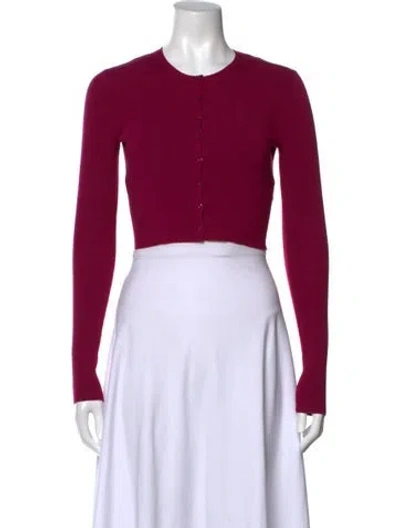 Pre-owned Leset Crew Neck Long Sleeve Top In Purple
