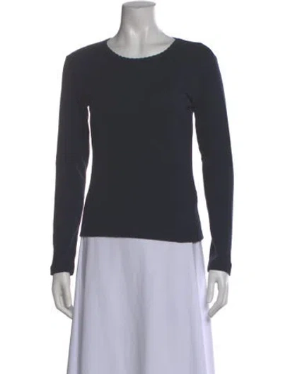 Pre-owned Leset Crew Neck Long Sleeve Top W/ Tags In Gray