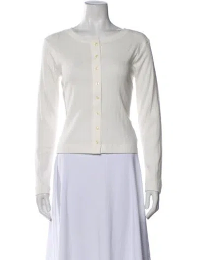 Pre-owned Leset Crew Neck Long Sleeve Top W/ Tags In White