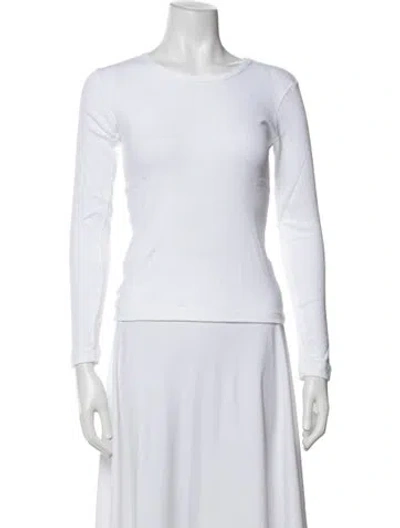 Pre-owned Leset Crew Neck Long Sleeve Top W/ Tags In White