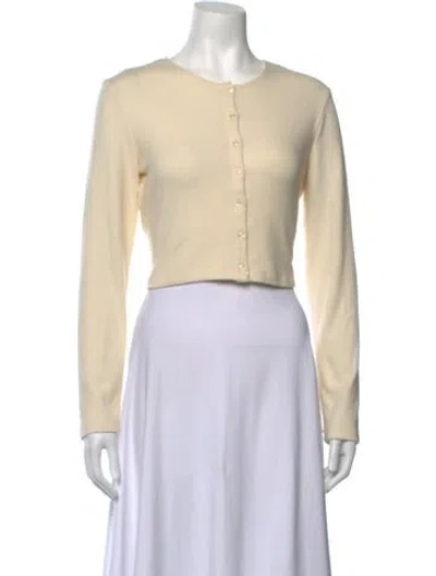 Pre-owned Leset Crew Neck Long Sleeve Top In Yellow