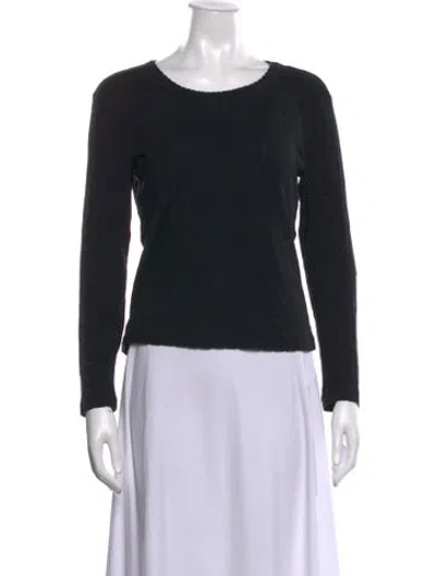 Pre-owned Leset Crew Neck Long Sleeve T-shirt In Black