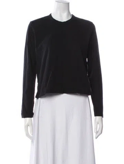 Pre-owned Leset Crew Neck Long Sleeve T-shirt In Black