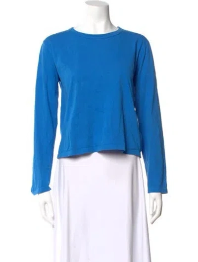 Pre-owned Leset Crew Neck Long Sleeve T-shirt In Blue