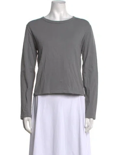 Pre-owned Leset Crew Neck Long Sleeve T-shirt In Grey
