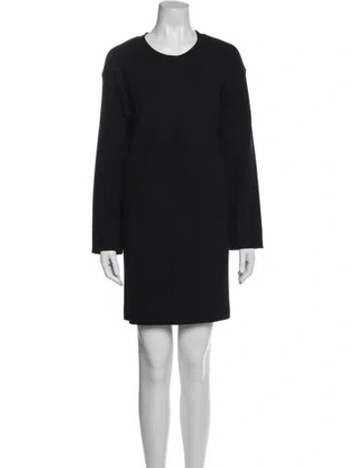 Pre-owned Leset Crew Neck Mini Dress In Black