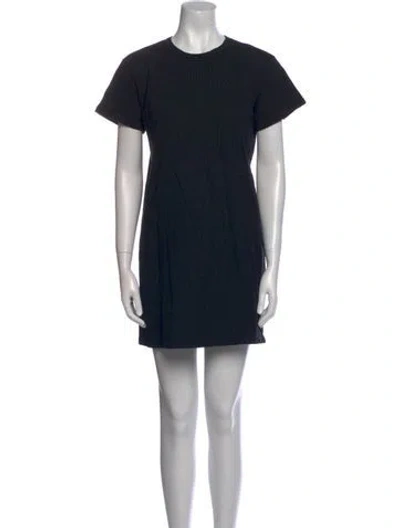 Pre-owned Leset Crew Neck Mini Dress In Black