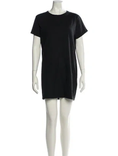 Pre-owned Leset Crew Neck Mini Dress In Black