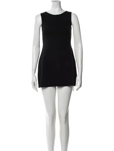 Pre-owned Leset Crew Neck Mini Dress In Black