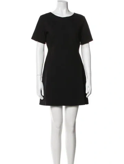 Pre-owned Leset Crew Neck Mini Dress In Black