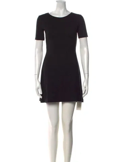 Pre-owned Leset Crew Neck Mini Dress In Black