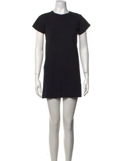 Pre-owned Leset Crew Neck Mini Dress In Black