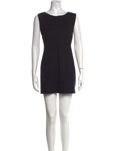 Pre-owned Leset Crew Neck Mini Dress In Black