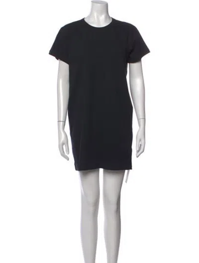 Pre-owned Leset Crew Neck Mini Dress In Black