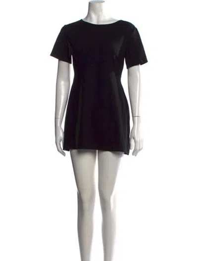 Pre-owned Leset Crew Neck Mini Dress In Black